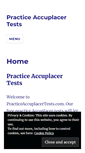 Mobile Screenshot of practiceaccuplacertests.com